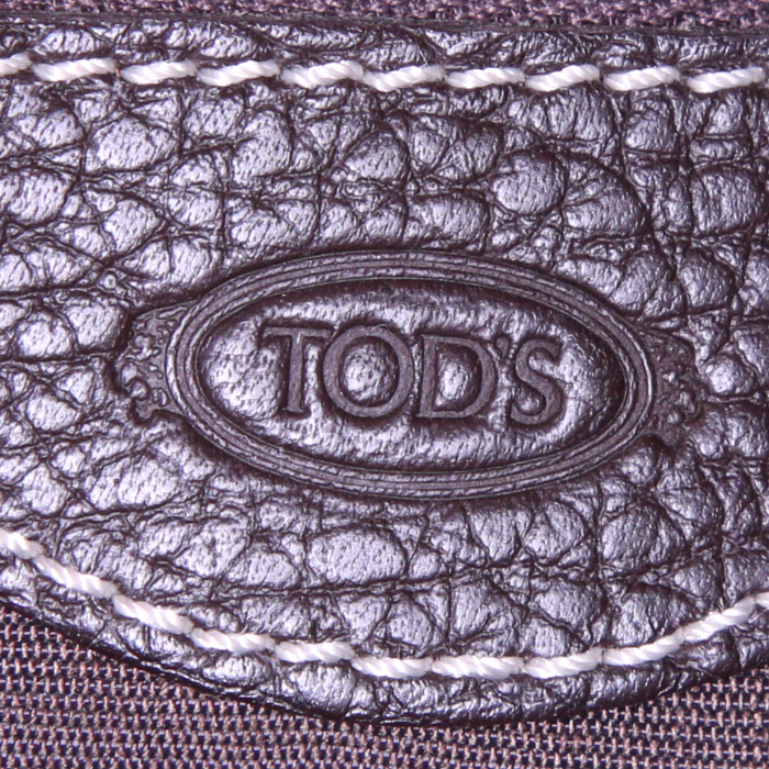 Bolso de mano Tod's Vintage en cuero marrón - Detail D3