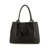 Gucci Vintage shopping bag in black leather - 360 thumbnail