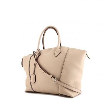 Bolso de mano Louis Vuitton Lockit  en cuero beige