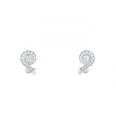 Paire de boucles d'oreilles Van Cleef & Arpels Nid du Paradis en or blanc et diamants
