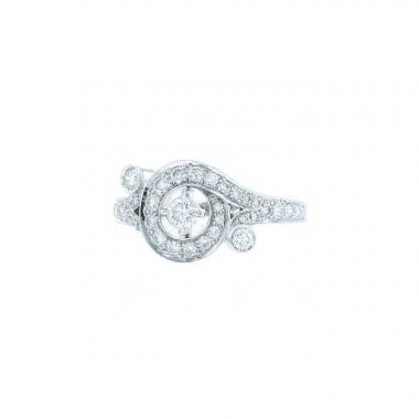 Sortija Van Cleef 
Arpels Nid du Paradis en oro blanco y diamantes