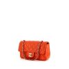 Chanel Timeless mini handbag in orange quilted leather - 00pp thumbnail