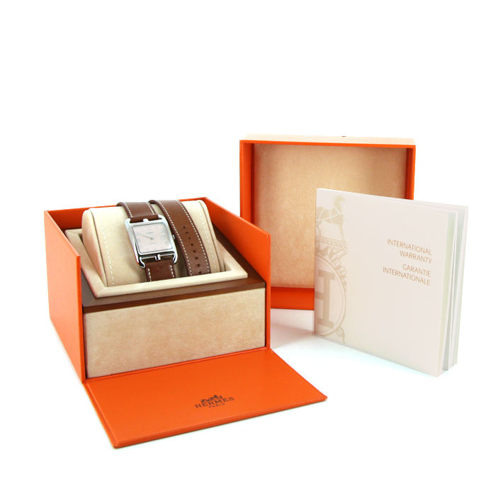 Hermes Cape Cod watch in stainless steel Ref:  CC1.710 Circa  2013 - Detail D2