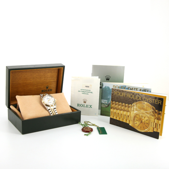 Montre Rolex Datejust en or et acier Ref :  16233 Vers  1999 - Detail D2