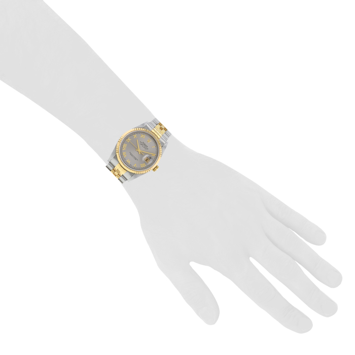 Rolex Datejust watch in gold and stainless steel Ref:  16233 Circa  2002 - Detail D1
