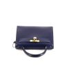 Hermès Kelly 28 cm handbag  in Sapphire Blue box leather - 360 Front thumbnail