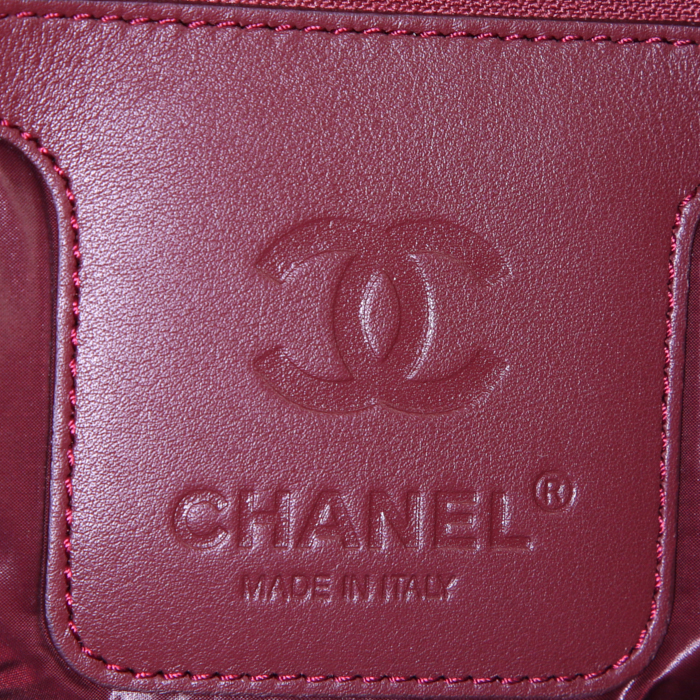 Bolso de mano Chanel Coco Cocoon en lona acolchada negra y cuero negro - Detail D3