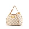 Louis Vuitton  Galliera handbag  in azur damier canvas  and natural leather - 00pp thumbnail