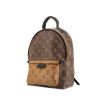 Sac à dos Louis Vuitton  Palm Springs leather modèle  en toile monogram marron et cuir noir - 00pp thumbnail