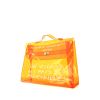Hermès Kelly Plastic handbag in orange vinyl - 00pp thumbnail