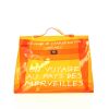 Bolso de mano Hermès Kelly Plastic en vinilo naranja - 360 thumbnail