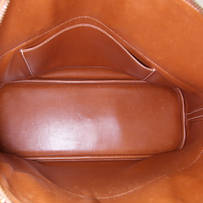 Hermès Bolide 35 cm handbag in gold Courchevel leather - Detail D3