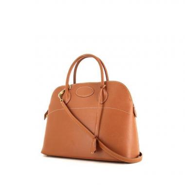 Sac à main Hermès Bolide 35 cm en cuir Courchevel gold
