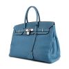 Hermes Birkin 35 cm handbag in blue jean leather taurillon clémence - 00pp thumbnail