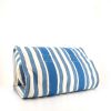 Hermès Cannes shopping bag in blue and white canvas - Detail D4 thumbnail