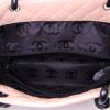 Chanel Cambon shopping bag in beige and black quilted leather - Detail D2 thumbnail