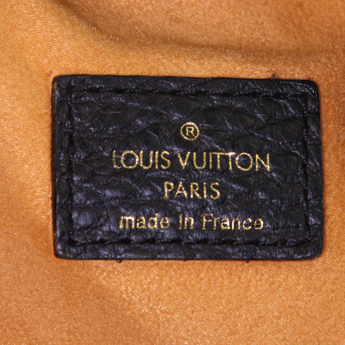Borsa Louis Vuitton XS in tela denim monogram grigia e pelle martellata nera - Detail D3