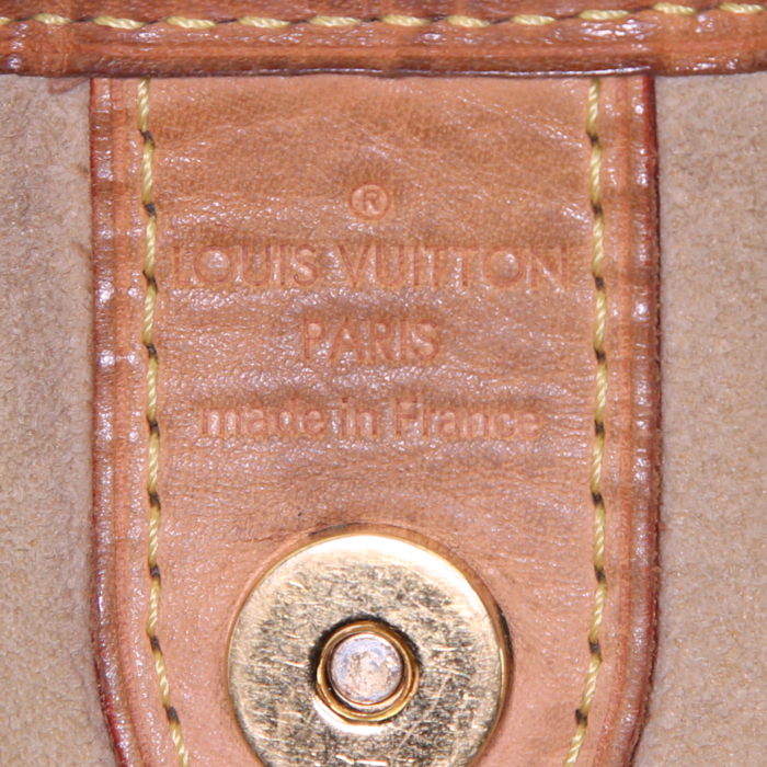 Borsa Louis Vuitton  Galliera in tela monogram marrone e pelle naturale - Detail D3