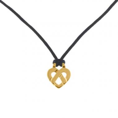 Ciondolo Poiray Coeur Entrelacé modello piccolo in oro giallo