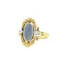 Vintage Art Nouveau ring in yellow gold,  opal and diamonds - 00pp thumbnail