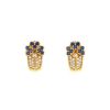 Boucheron 1980's earrings for non pierced ears in yellow gold,  diamonds and sapphires - 00pp thumbnail