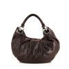 Miu Miu shopping bag in brown leather - 360 thumbnail