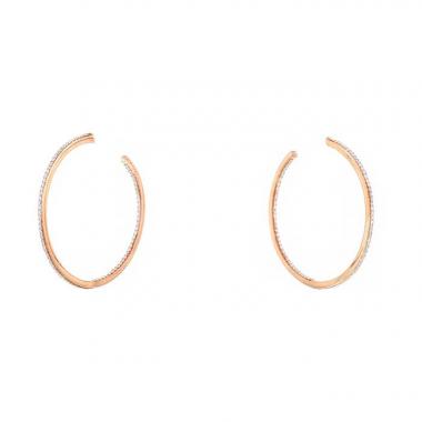 Messika Gatsby size S hoop earrings in pink gold and diamonds