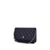Borsa a tracolla Chanel Wallet on Chain in pelle trapuntata blu - 00pp thumbnail