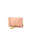 Saint Laurent Kate Pompon shoulder bag in varnished pink leather - 00pp thumbnail