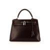 Hermès Kelly 28 cm handbag in brown Swift leather - 360 thumbnail