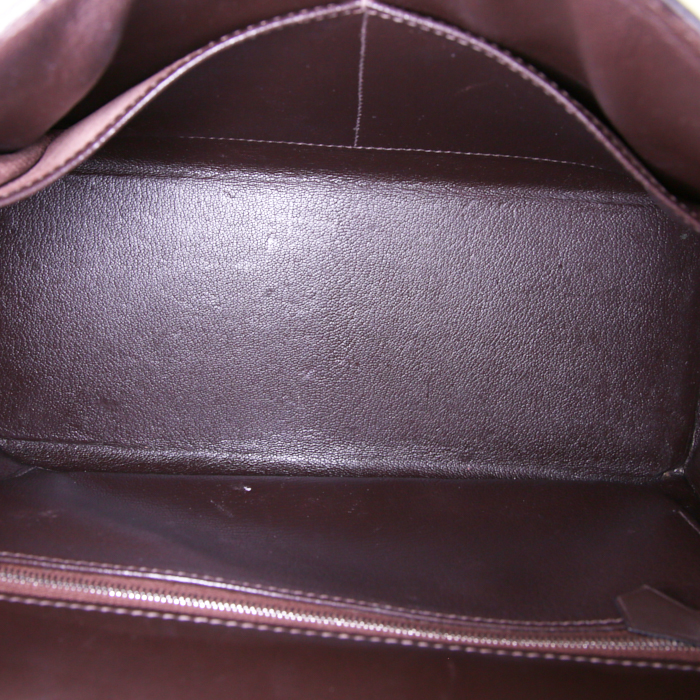 Borsa Hermès Kelly 28 cm in pelle Swift marrone - Detail D3