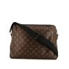 Louis Vuitton Messenger shoulder bag in brown monogram canvas and black leather - 360 thumbnail