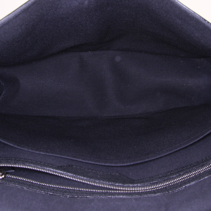 Sac bandoulière Louis Vuitton Alexei en cuir taiga noir - Detail D2