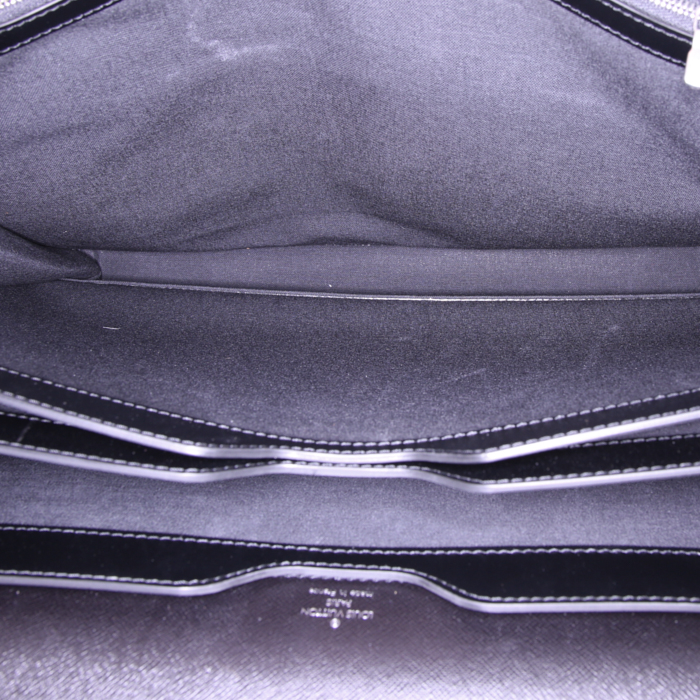 Louis Vuitton Robusto briefcase in black taiga leather - Detail D2