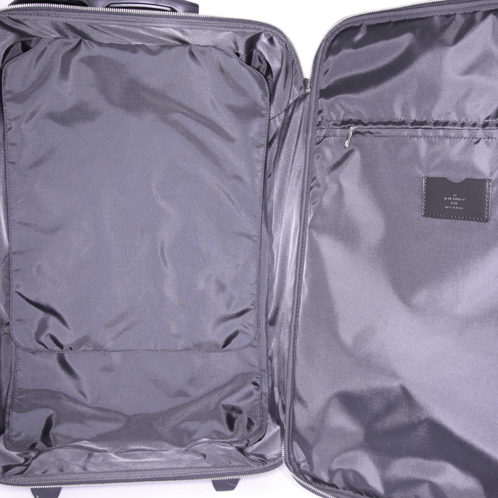 Louis Vuitton  Pegase soft suitcase  damier graphite canvas  and black leather - Detail D2
