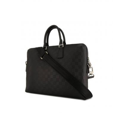 Louis Vuitton Dandy briefcase in black empreinte monogram leather