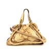 Chloé Paraty handbag in beige python and beige leather - 360 thumbnail