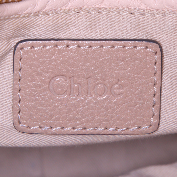 Borsa Chloé Paraty in pitone beige e pelle beige - Detail D4