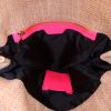 Stella McCartney Falabella handbag in beige raphia and pink canvas - Detail D2 thumbnail