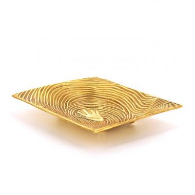 Line Vautrin, petit vide-poche "Empreinte", en bronze doré, monogrammé, des années 1945