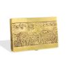 Line Vautrin, porte-cartes "La transhumance", en bronze doré, signé, des années 1950 - 00pp thumbnail