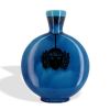 Longwy x Atelier Primavera, vase à panse en céramique émaillée bleu et noir, signé - 00pp thumbnail