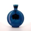 Longwy x Atelier Primavera, vase à panse en céramique émaillée bleu et noir, signé - 360 thumbnail