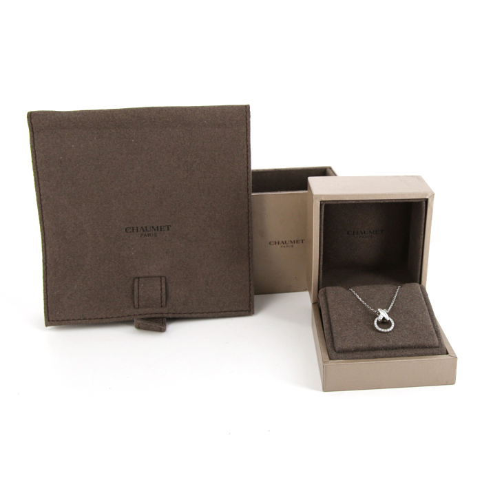 Collar Chaumet Lien en oro blanco y diamantes - Detail D2