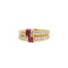Van Cleef & Arpels 1980's ring in yellow gold,  diamonds and ruby - 00pp thumbnail