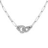 Dinh Van Menottes R10 necklace in white gold and diamonds - 00pp thumbnail