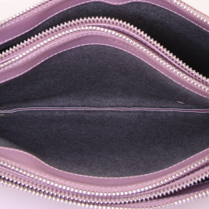 Borsa a tracolla Céline Trio modello grande in pelle rosa - Detail D2