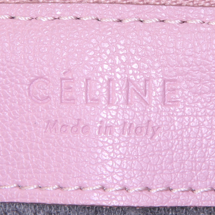 Borsa a tracolla Céline Trio modello grande in pelle rosa - Detail D3