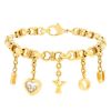 Bracciale flessibile Chopard Happy Diamonds in oro giallo e diamanti - 00pp thumbnail