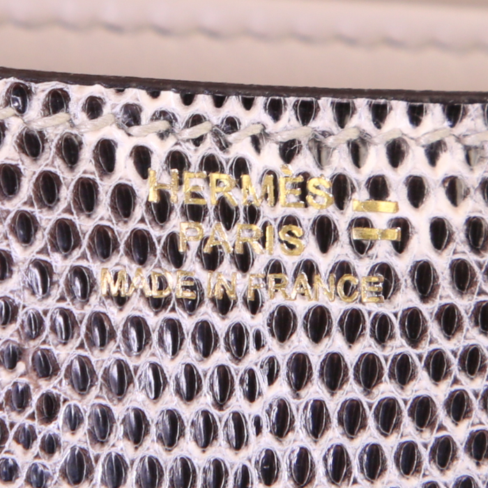 Sac bandoulière Hermes Constance mini en lézard ombré - Detail D4